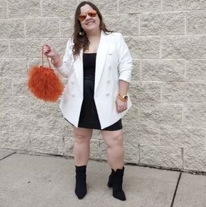 Good American Better Than Leather drawstring elastic waist mini skirt sz XL